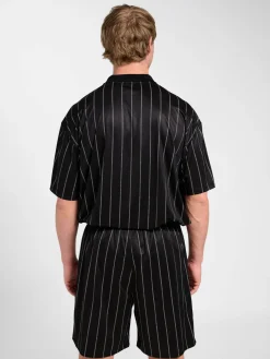 Chevron Pinstripe Polo Shirt