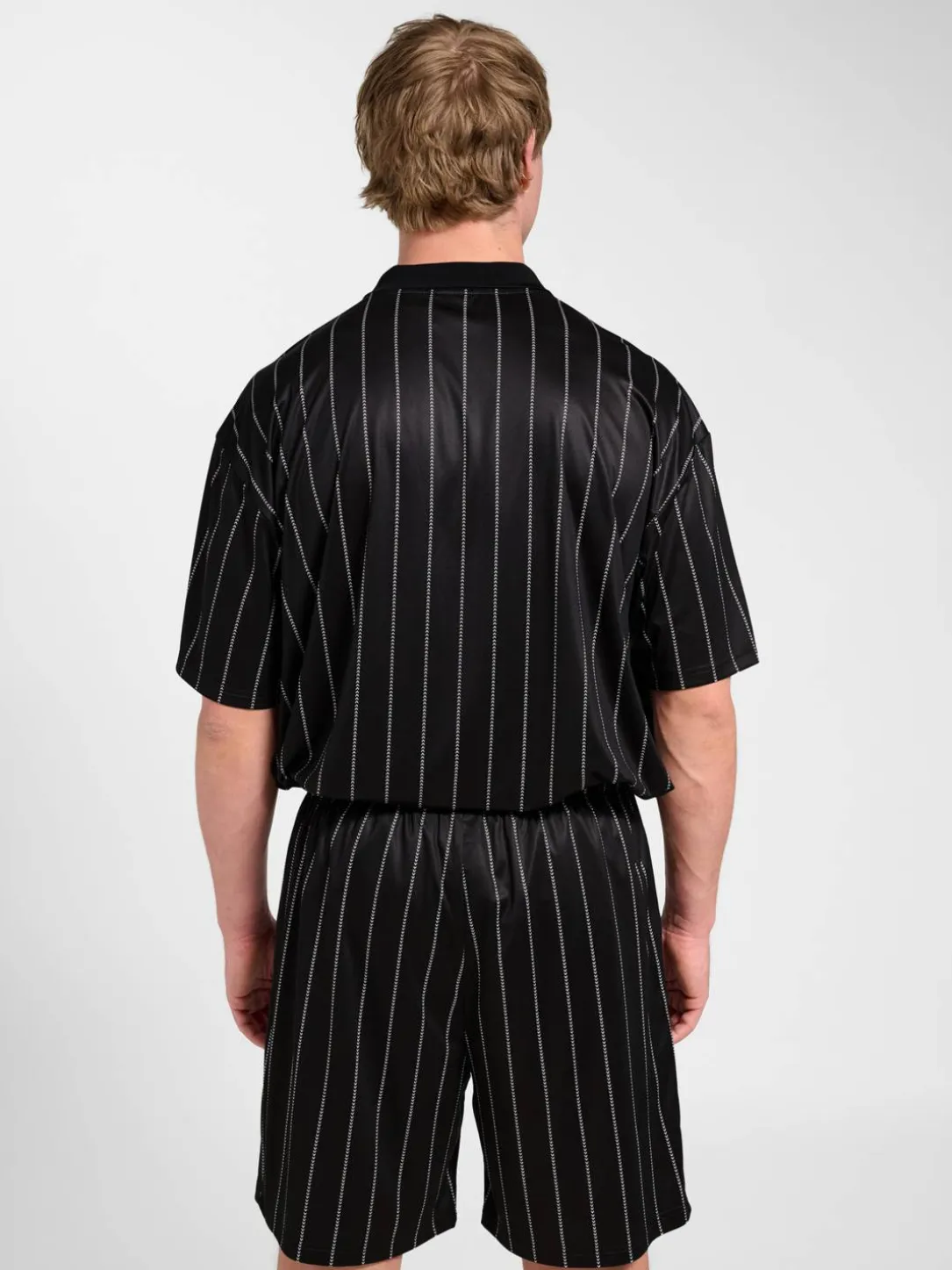 Chevron Pinstripe Polo Shirt