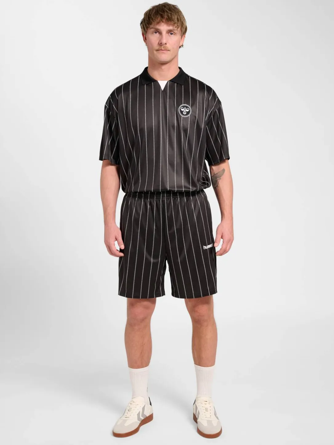 Chevron Pinstripe Shorts
