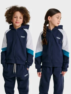 hmlJR LOOSE BLOCKED ZIP HOODIE