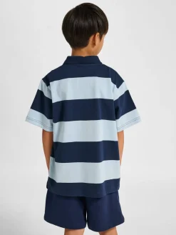hmlJR LOOSE STRIPED POLO S/S BEE