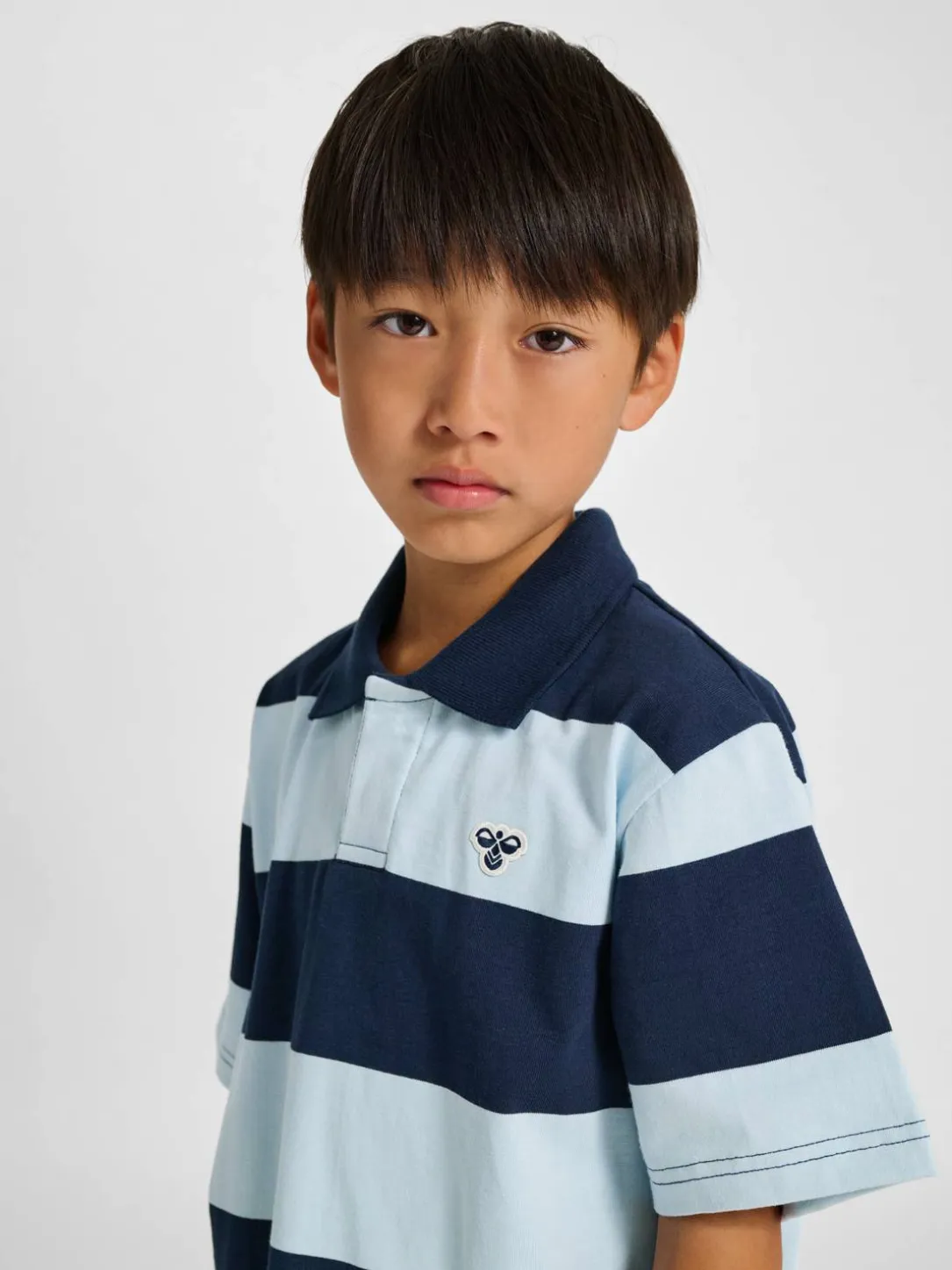 hmlJR LOOSE STRIPED POLO S/S BEE