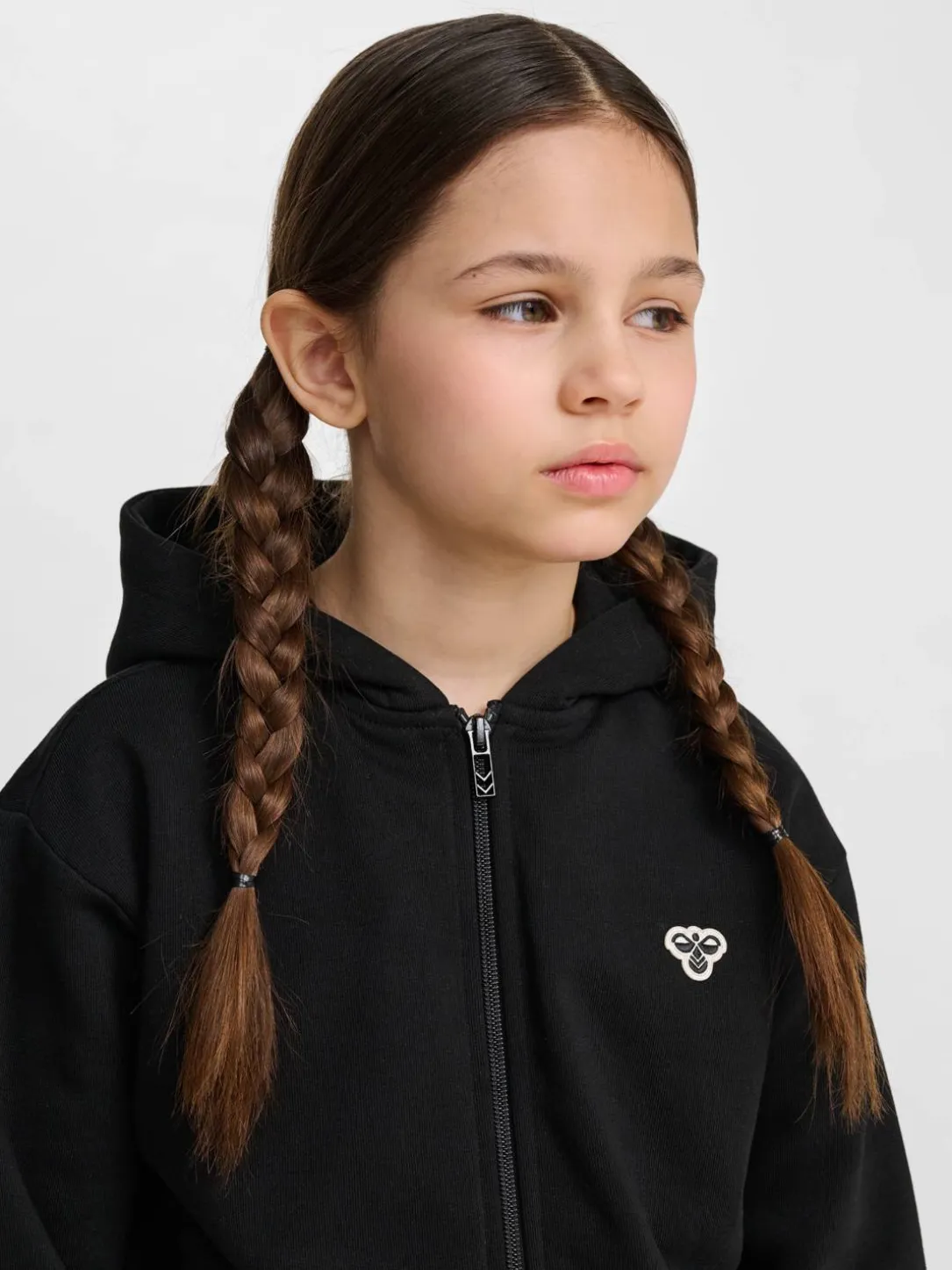 hmlJR LOOSE ZIP HOODIE BEE