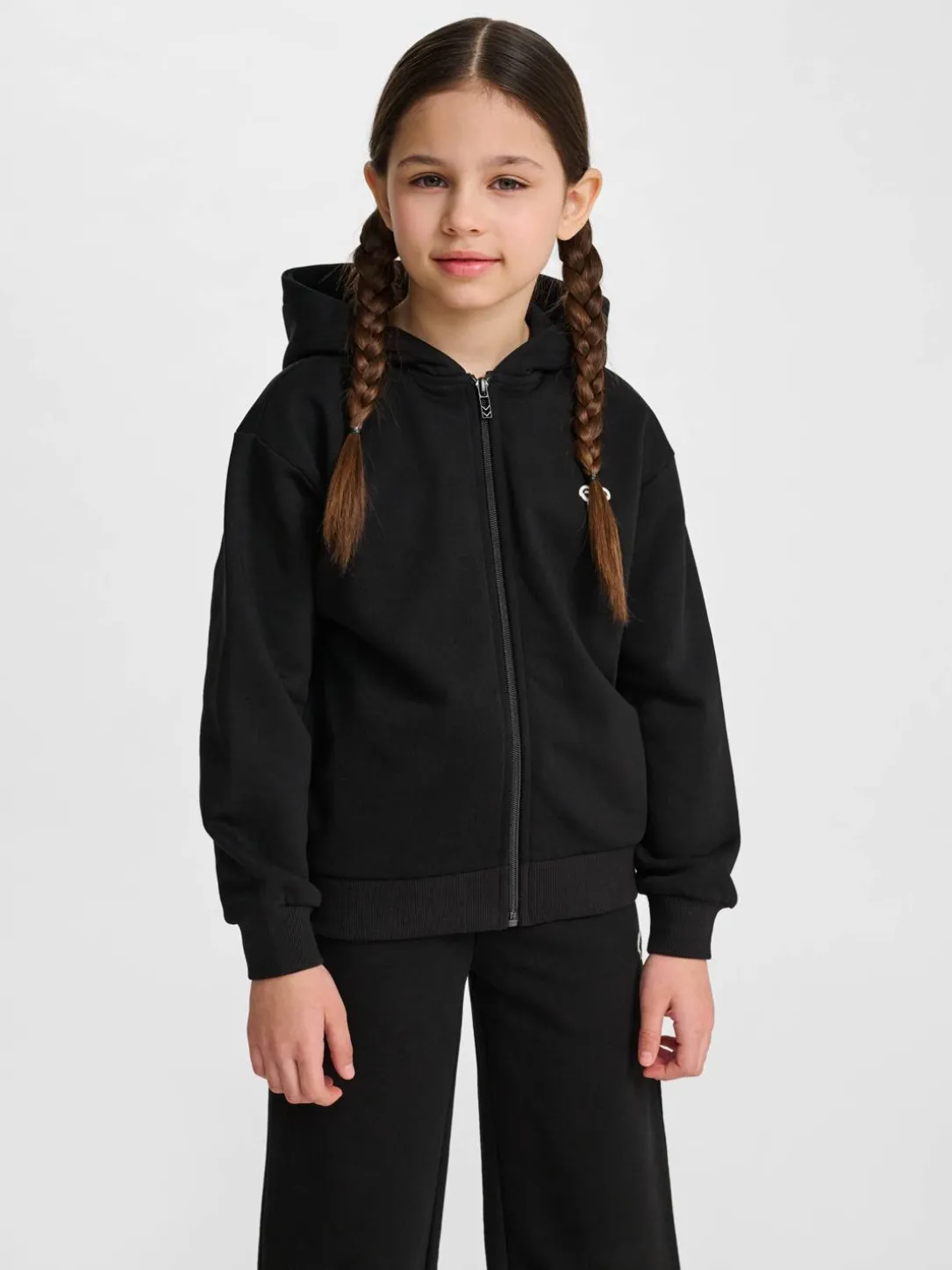 hmlJR LOOSE ZIP HOODIE BEE