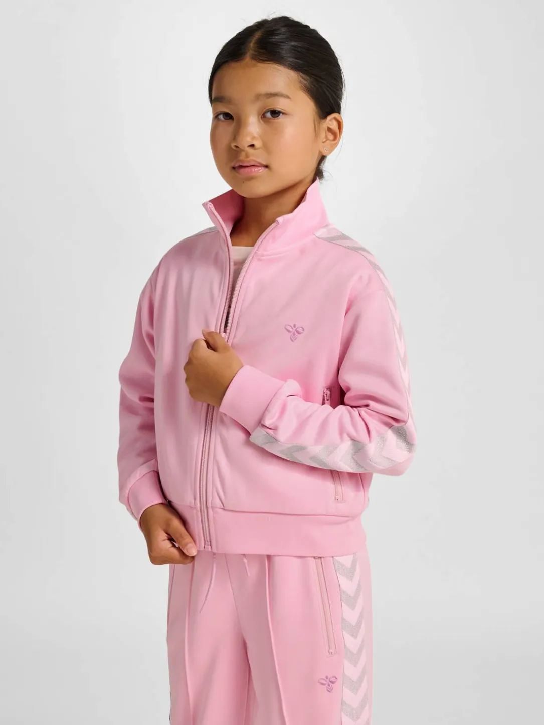 hmlJR REG POLY TAPE GIRL ZIP JACKET