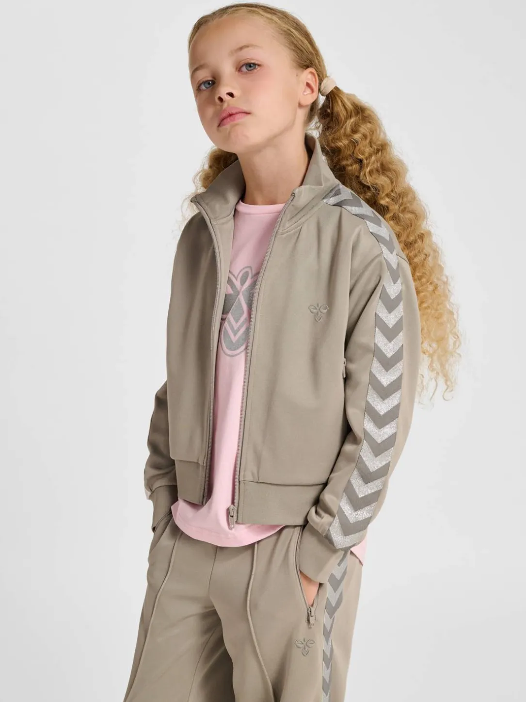 hmlJR REG POLY TAPE GIRL ZIP JACKET