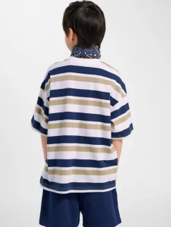 hmlJR SILLY S/S BOXY T-SHIRT STRIPE