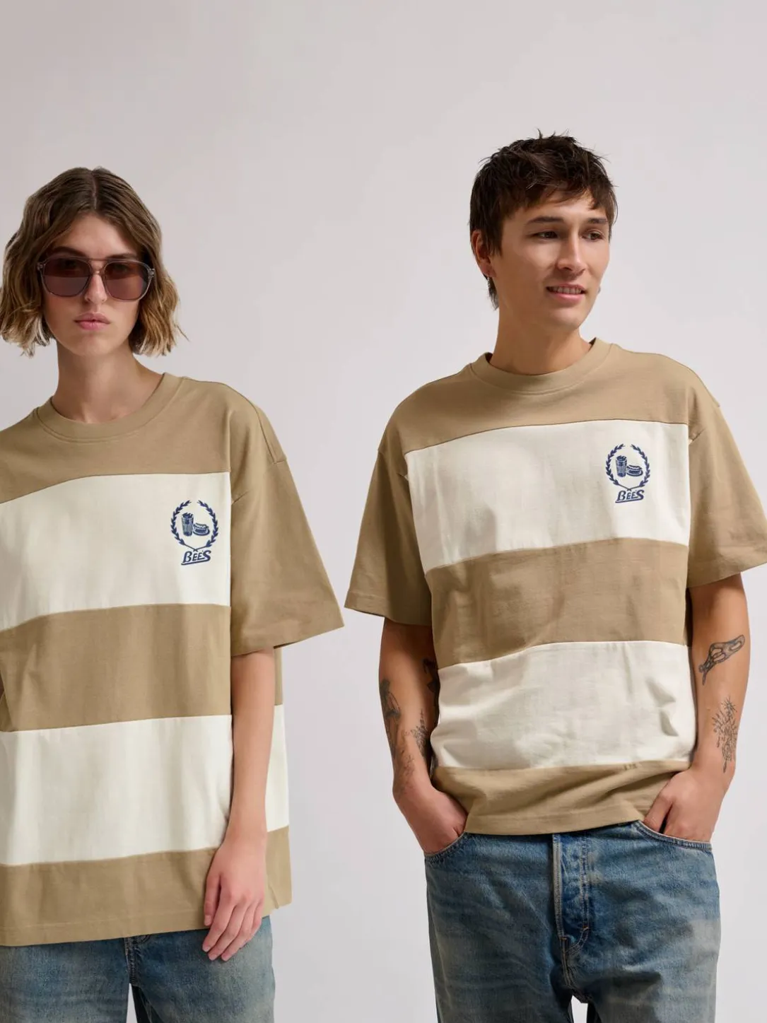 hmlLOOSE T-SHIRT S/S BEES STRIPE