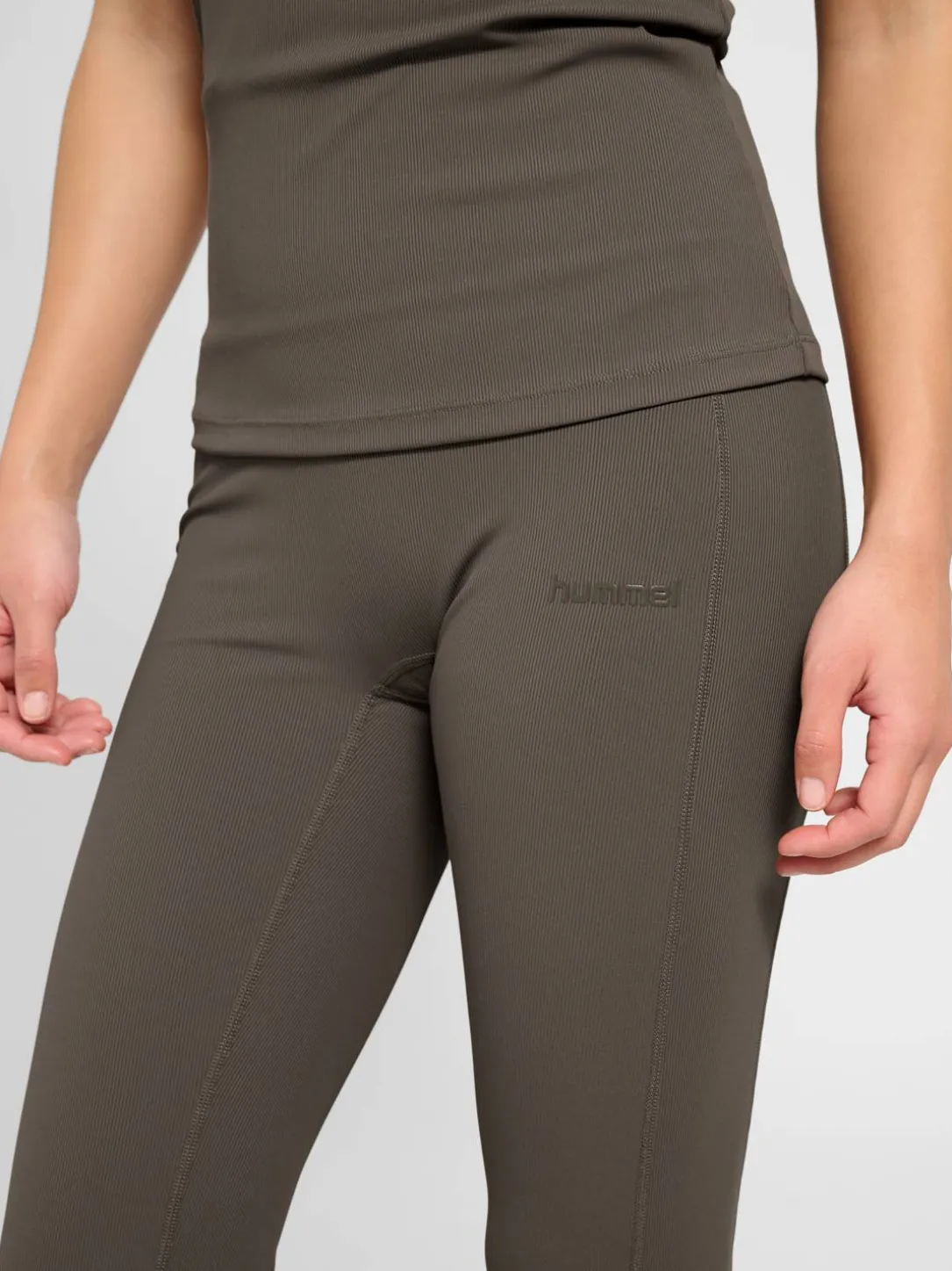 hmlPRIMA RIB STRAIGHT LEG HW TIGHTS